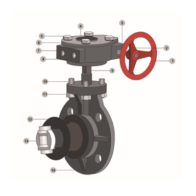 PVC butterfly valve